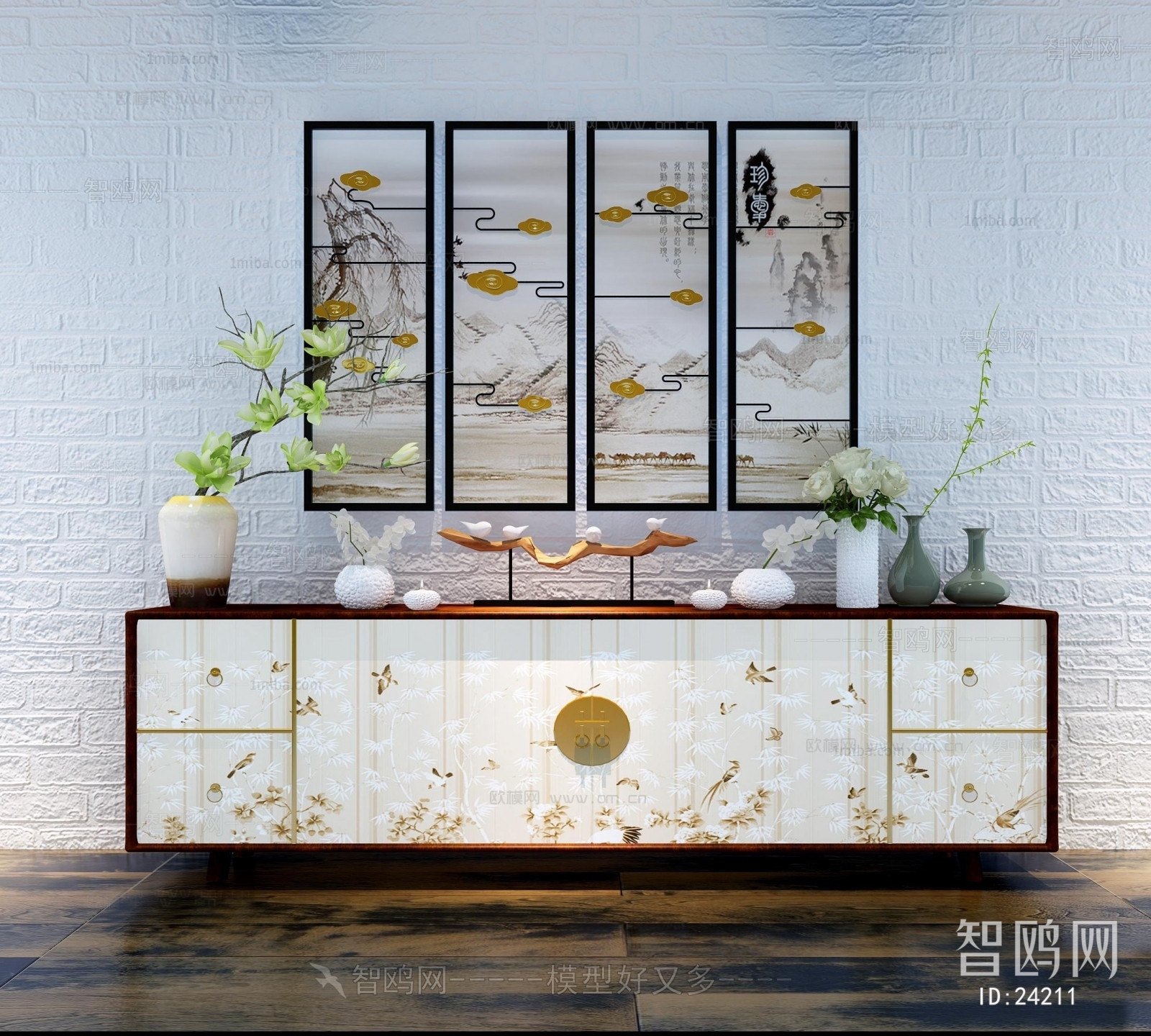 New Chinese Style Side Cabinet/Entrance Cabinet