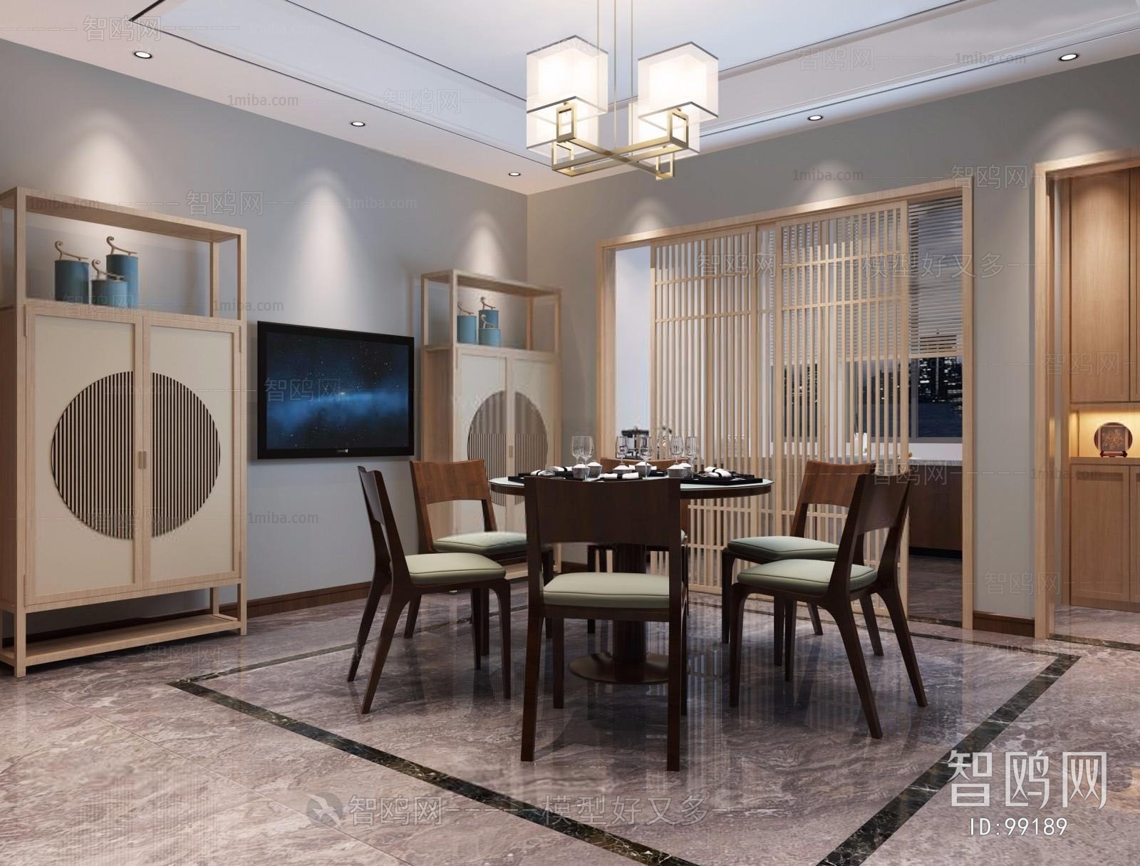 New Chinese Style Dining Room