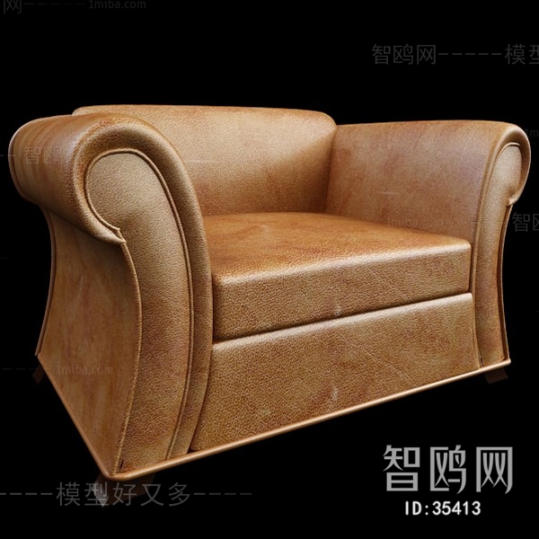 Simple European Style Single Sofa