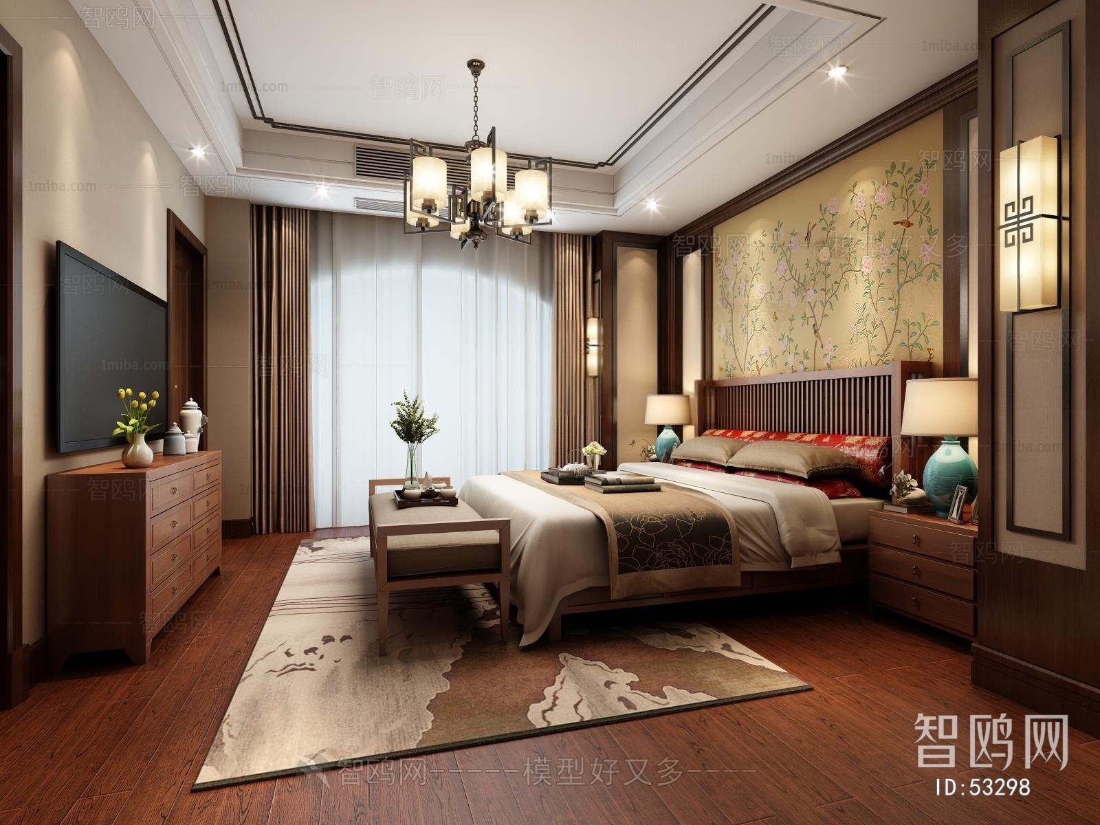 New Chinese Style Bedroom