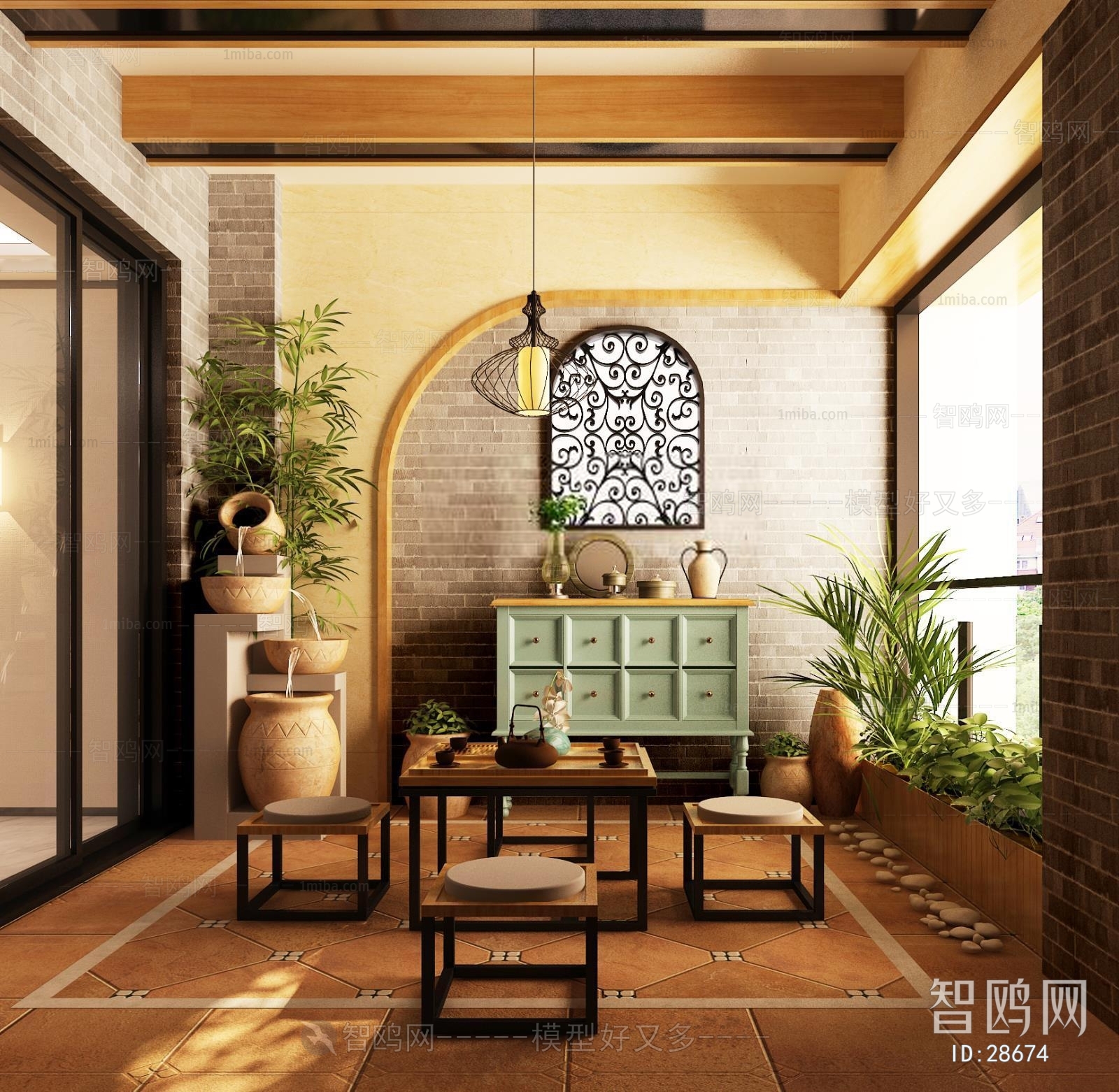 New Chinese Style Balcony