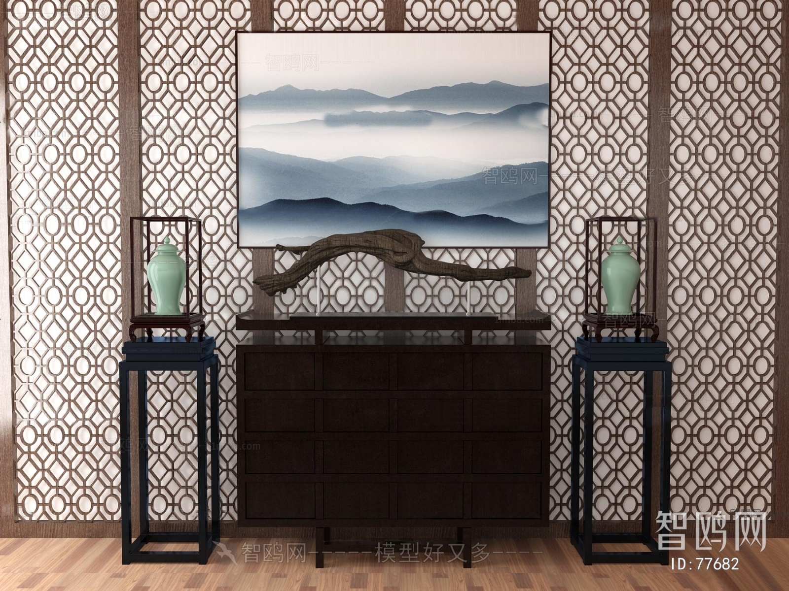 New Chinese Style Side Cabinet/Entrance Cabinet