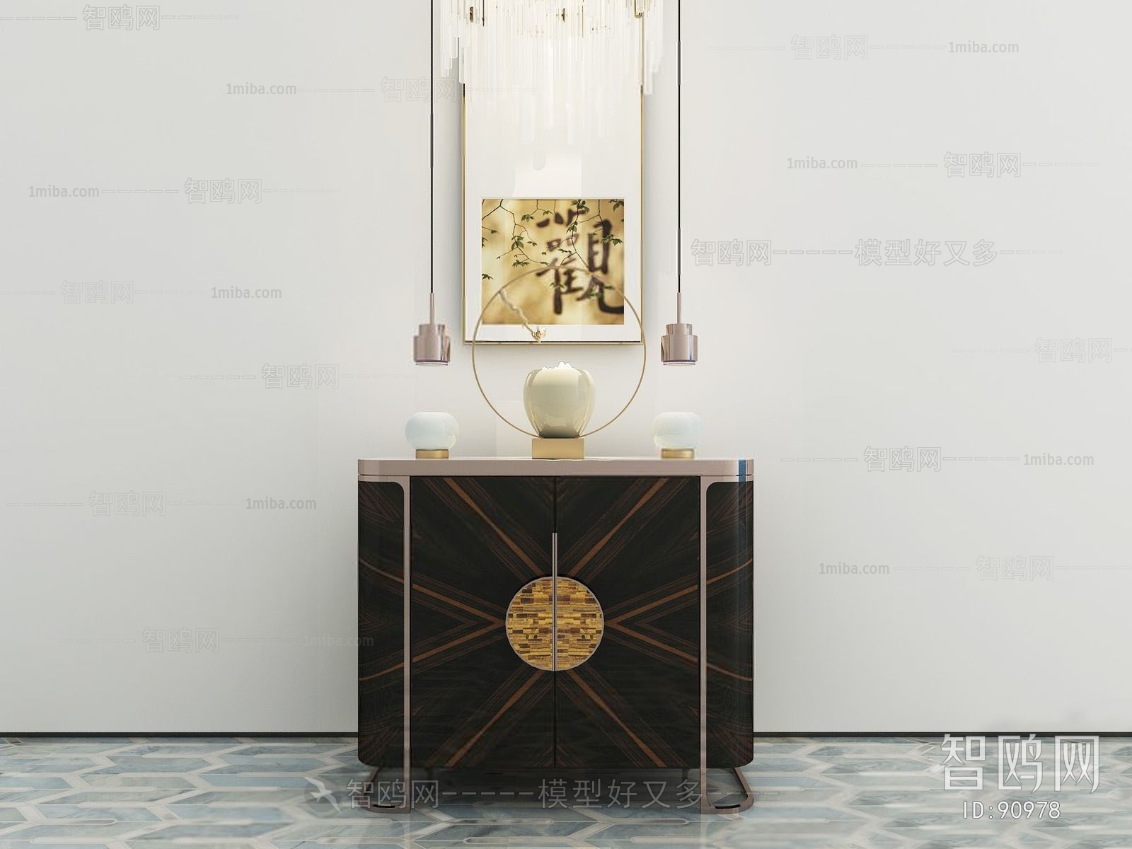 New Chinese Style Side Cabinet/Entrance Cabinet