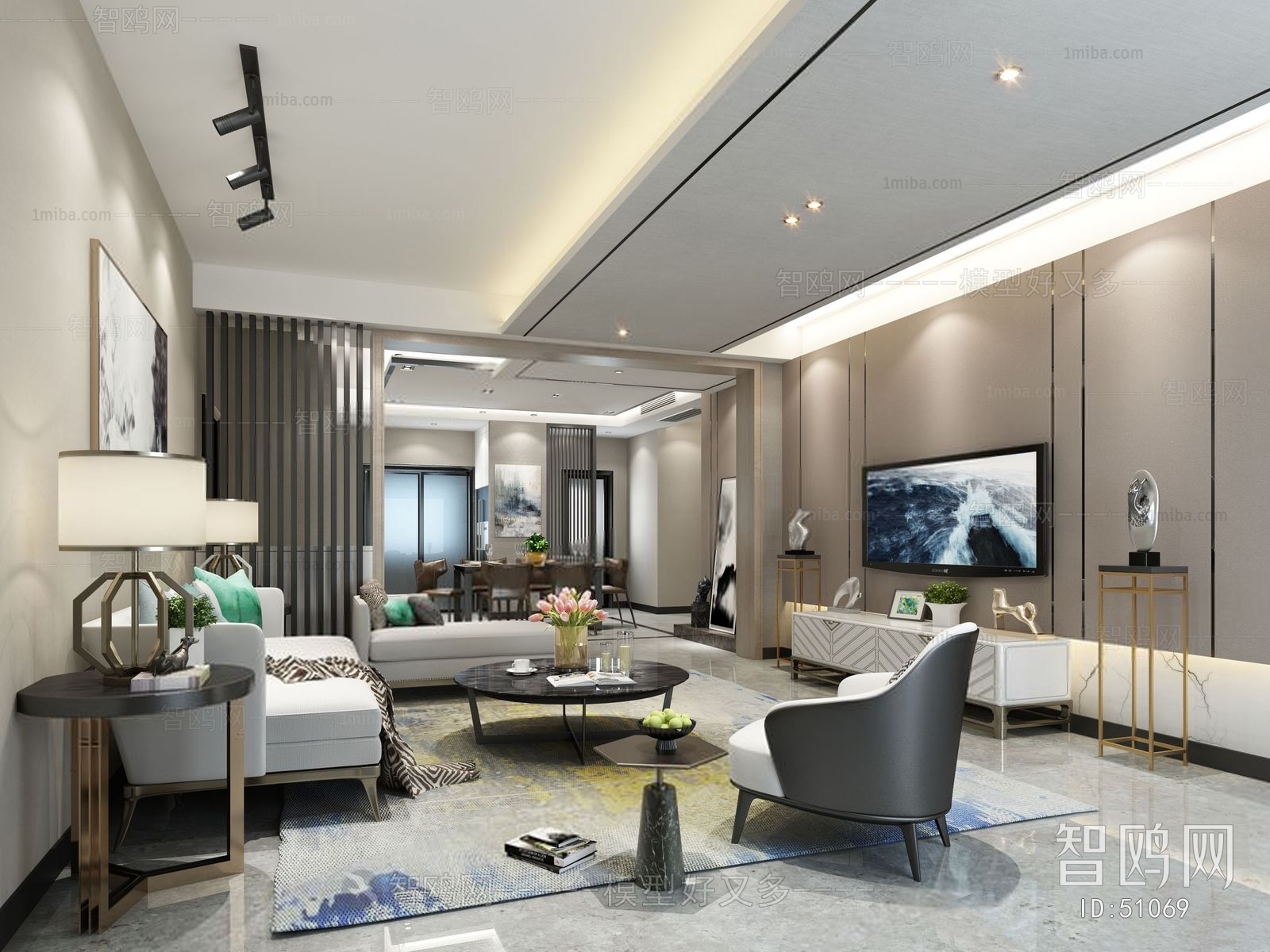 Modern Hong Kong Style A Living Room