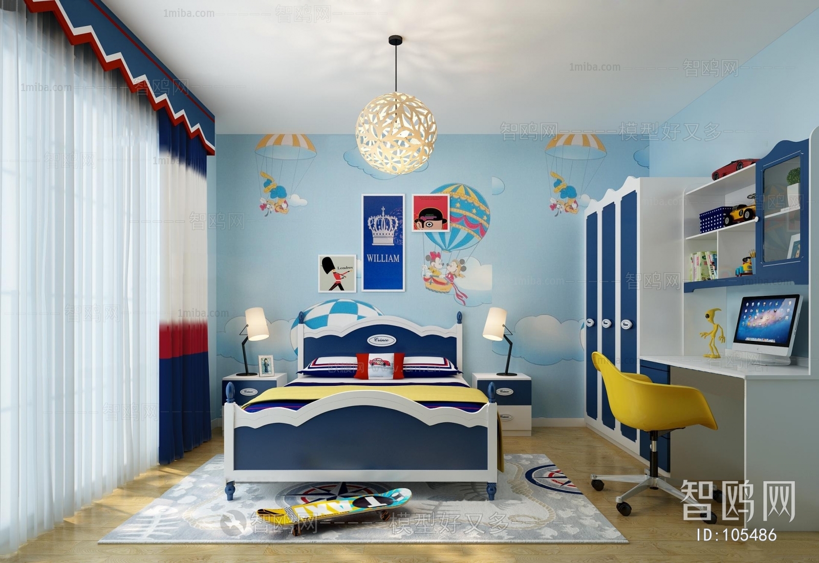 Mediterranean Style Boy's Room And Son's Room