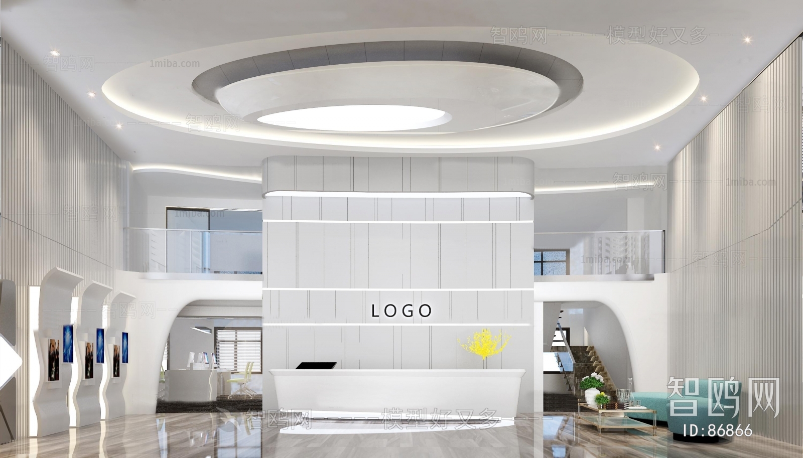 Modern Office Reception Desk