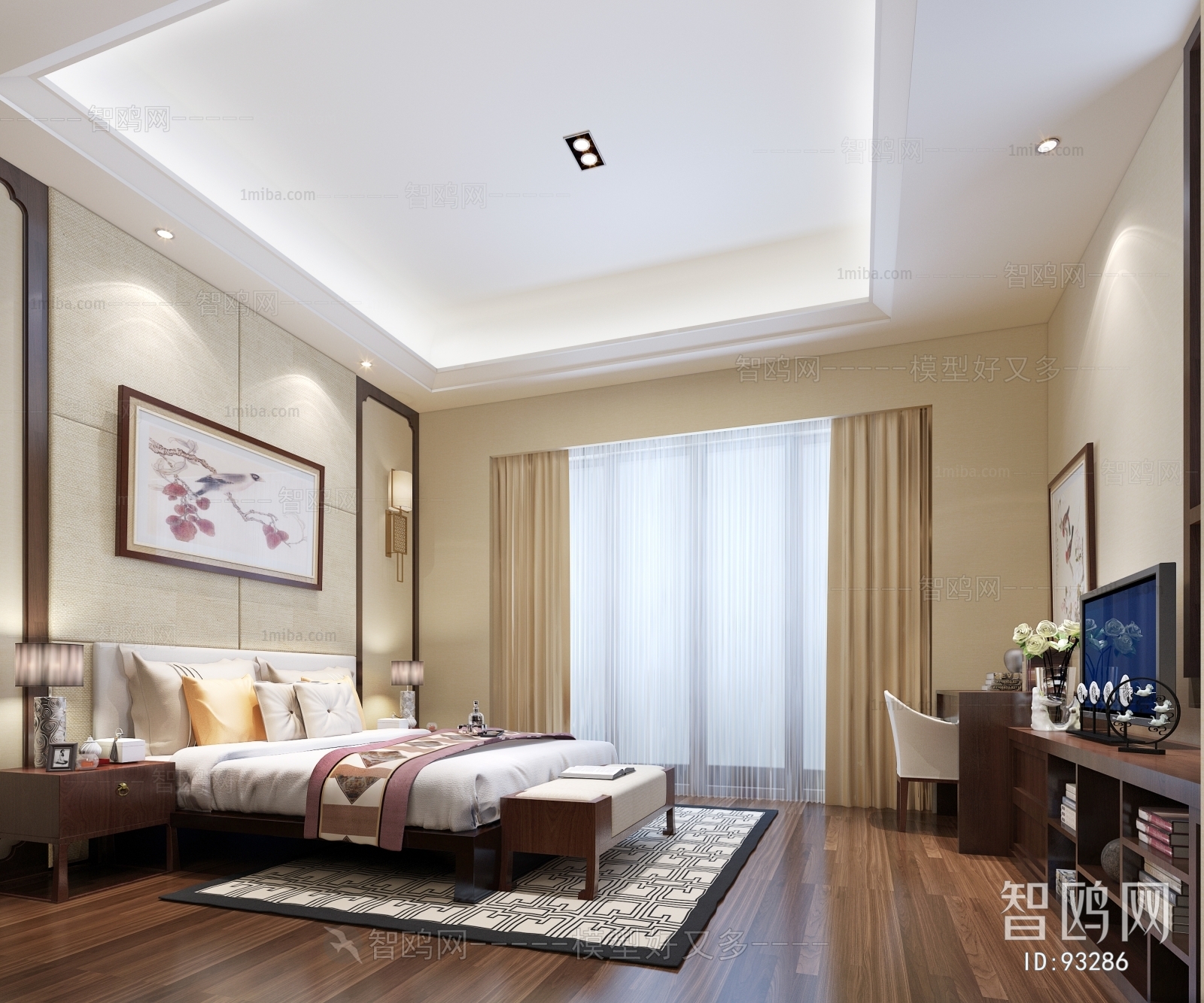 New Chinese Style Bedroom