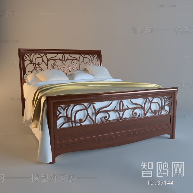Modern Simple European Style Double Bed