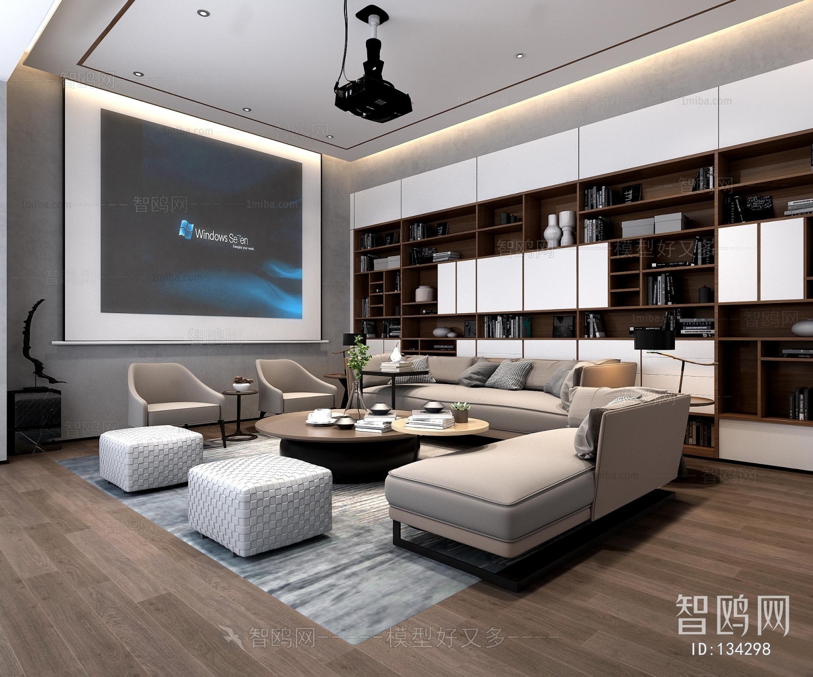 Modern Office Living Room