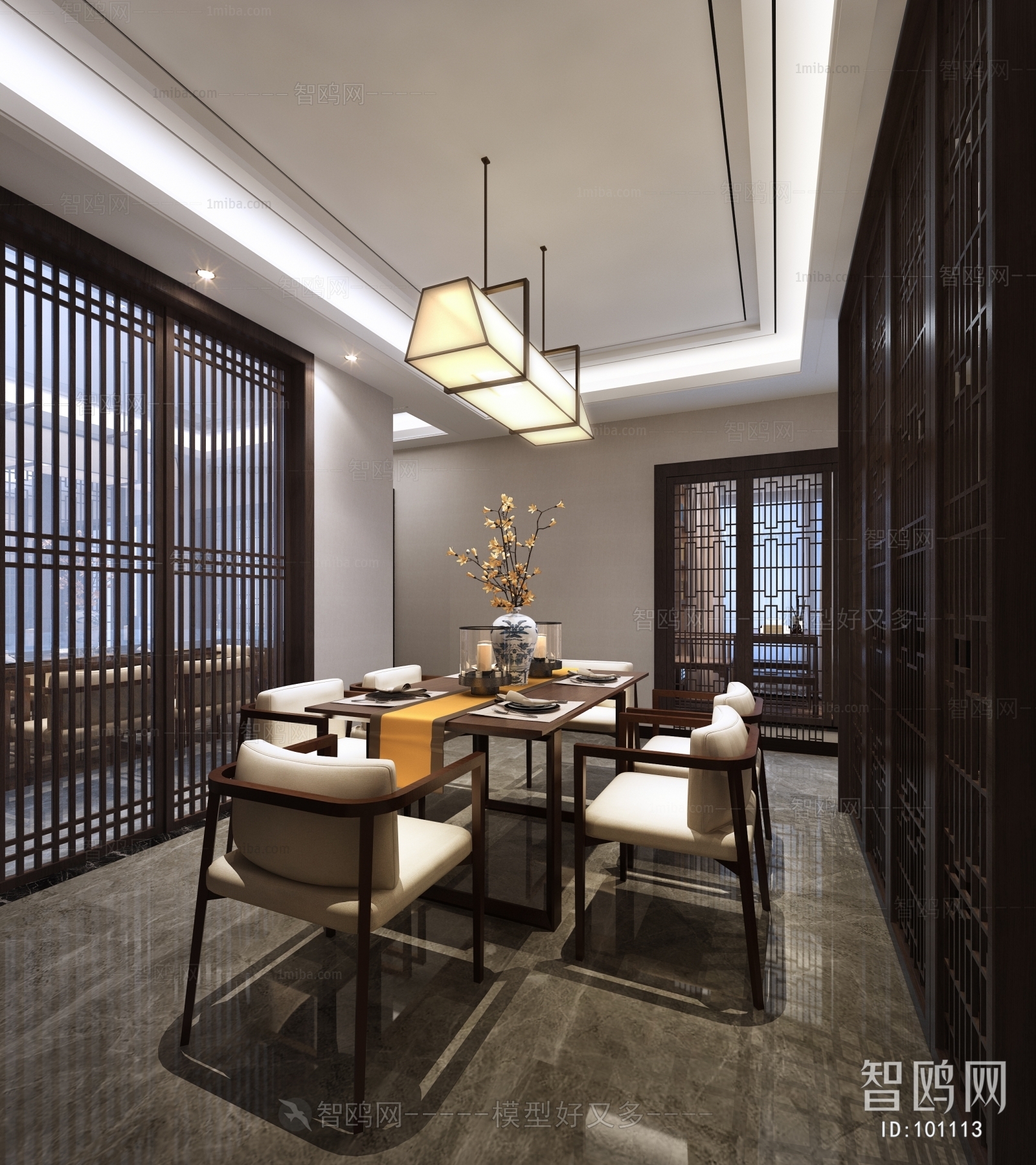 New Chinese Style Dining Room