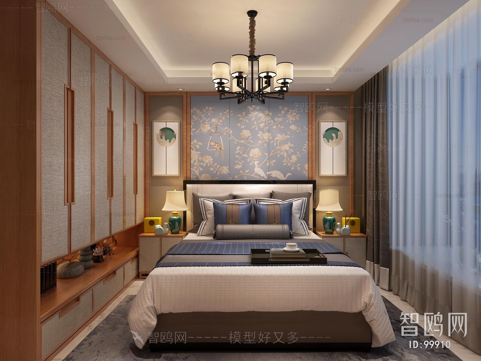 New Chinese Style Bedroom