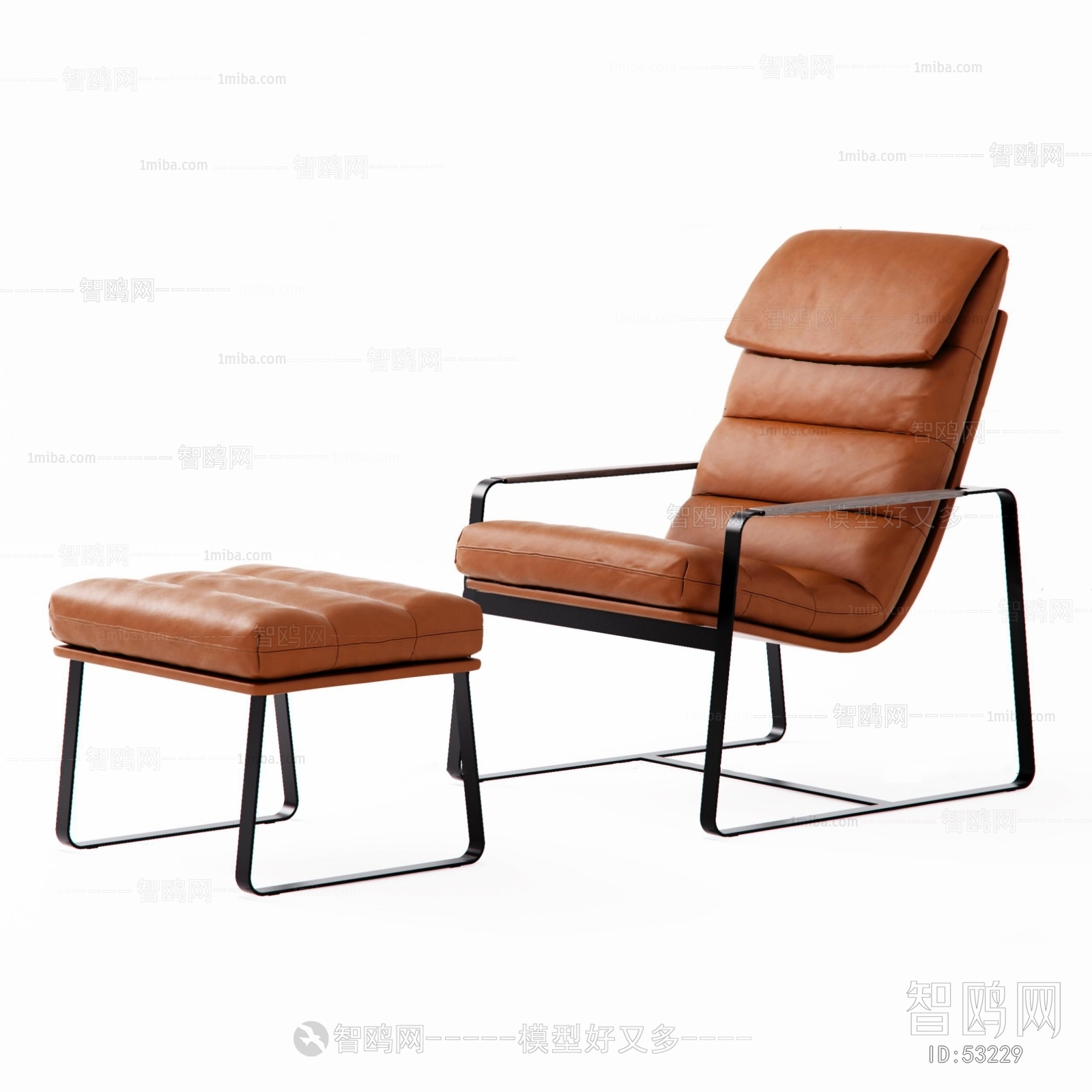 现代躺椅脚凳