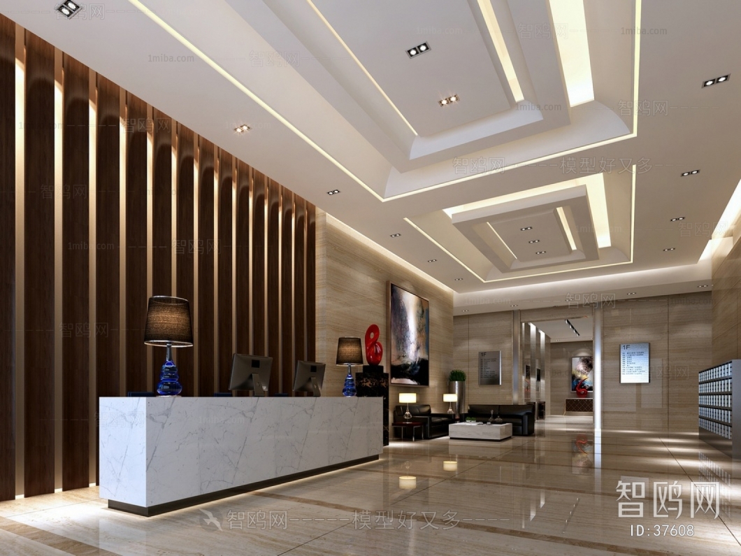 Modern Office Reception Desk