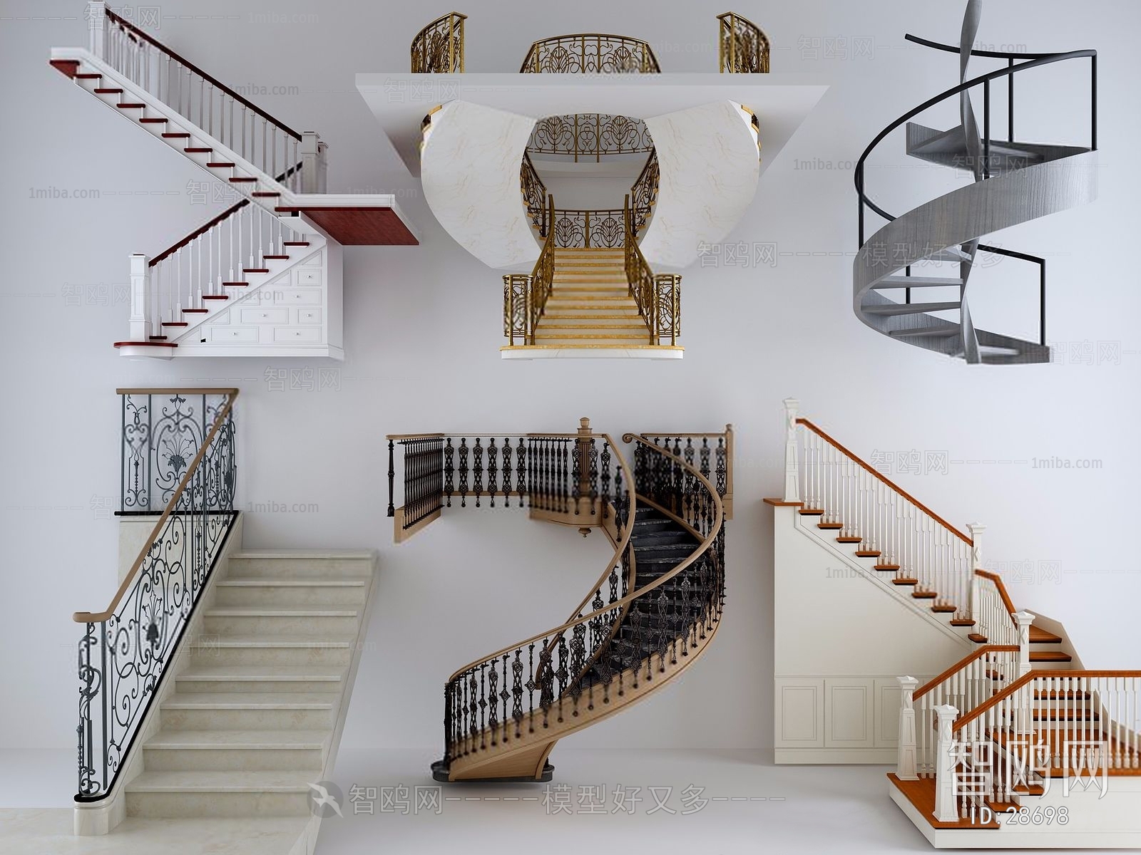 Modern European Style Stair Balustrade/elevator