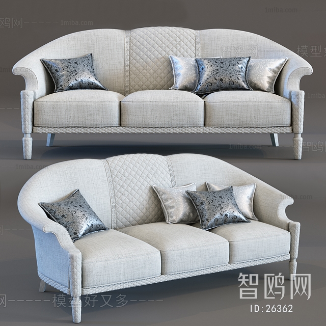 Post Modern Style Simple European Style Three-seat Sofa