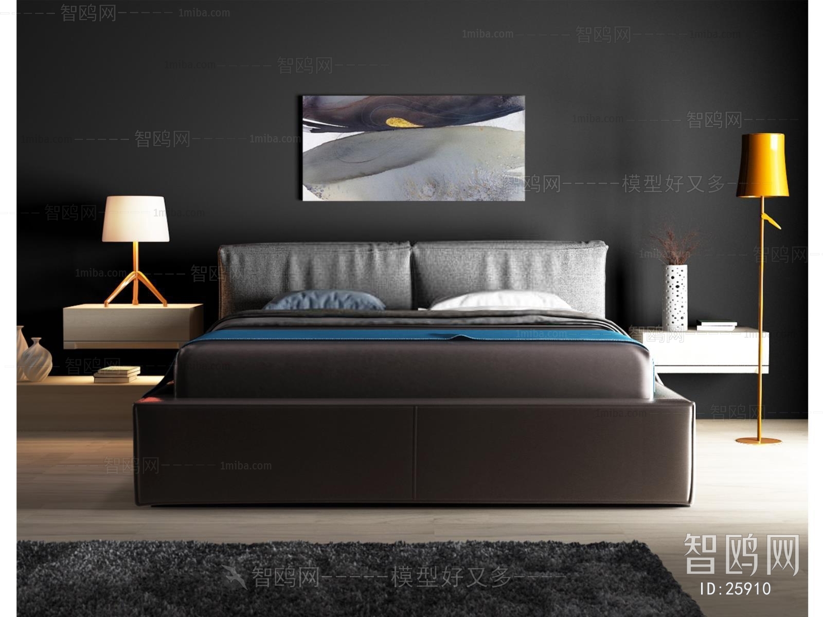 Modern Nordic Style Double Bed