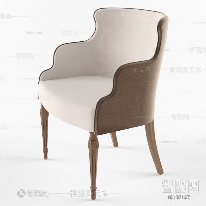 Simple European Style Single Chair