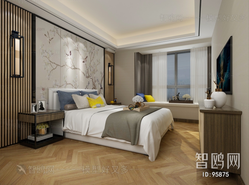 New Chinese Style Bedroom