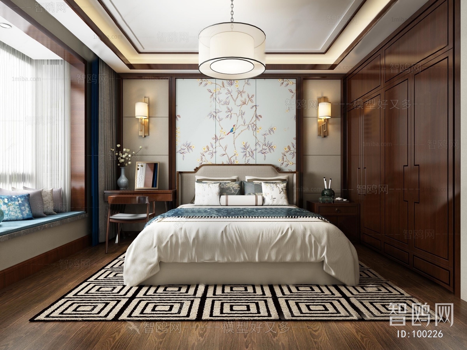 New Chinese Style Bedroom