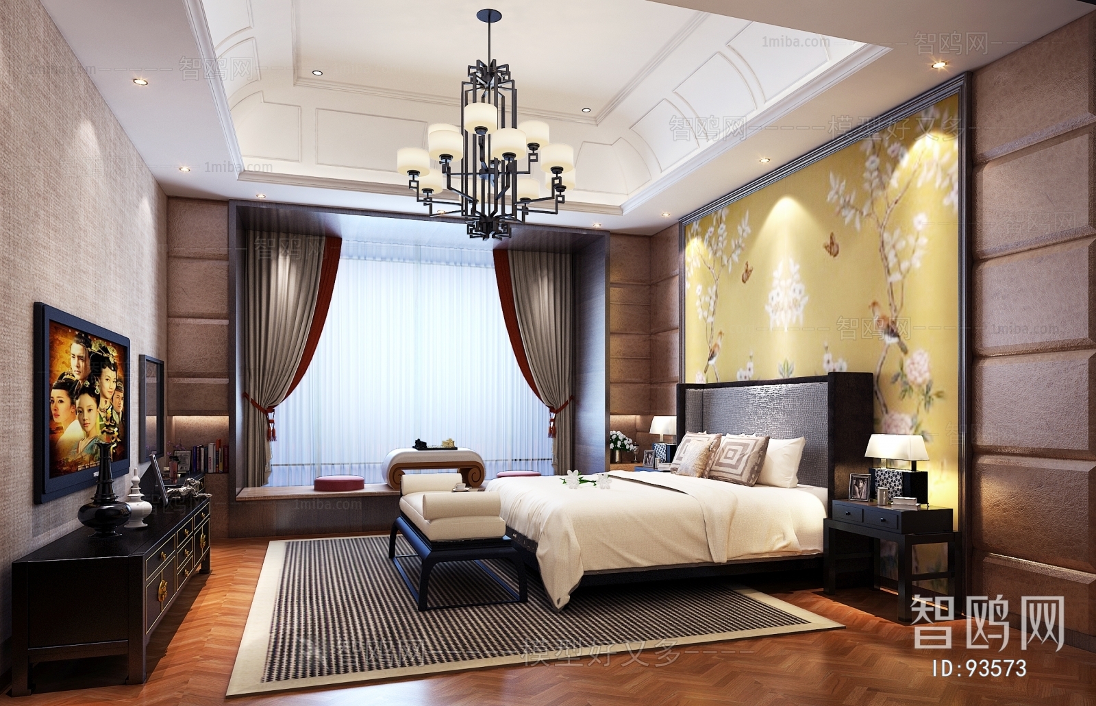 New Chinese Style Bedroom