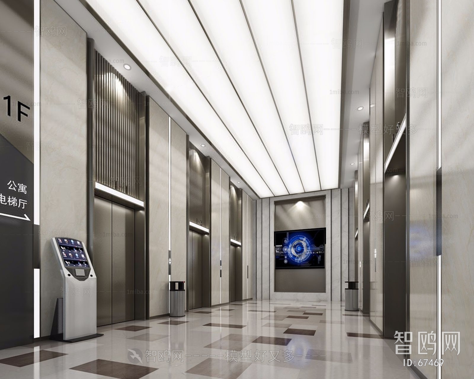 Modern Corridor/elevator Hall