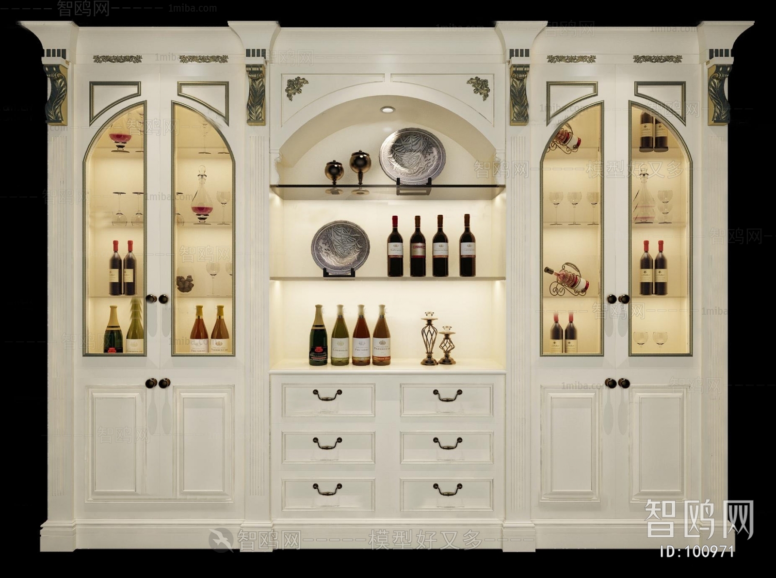 European Style Wine Cabinet