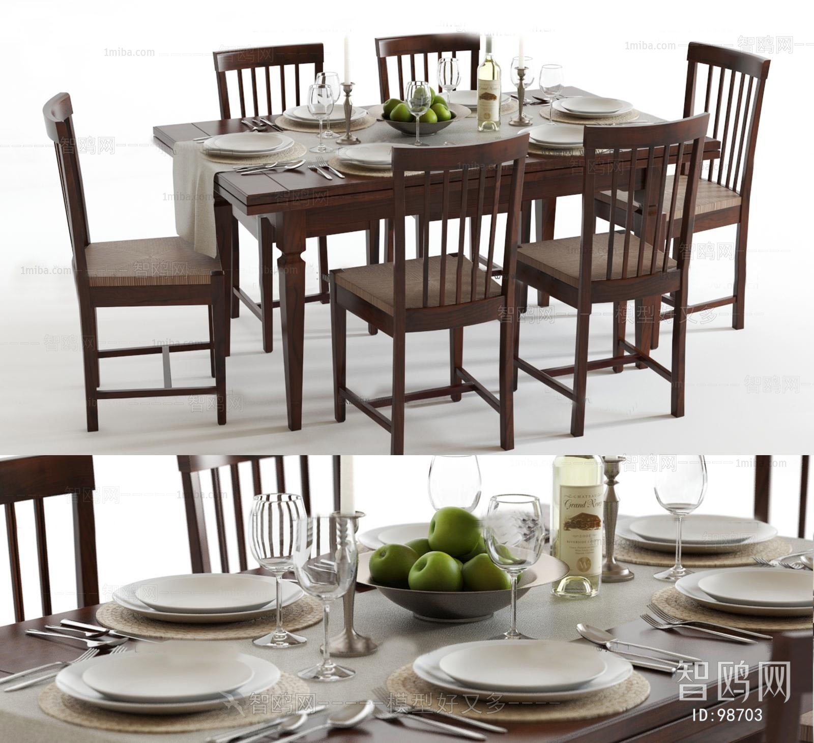 American Style Dining Table And Chairs