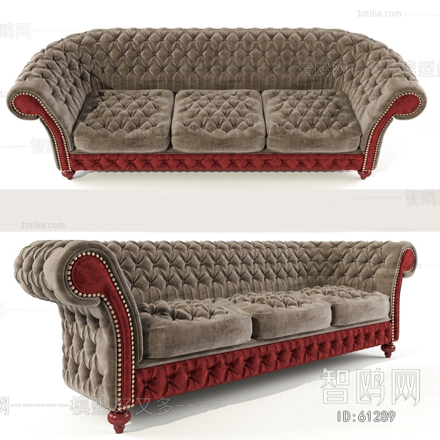 European Style Three-seat Sofa