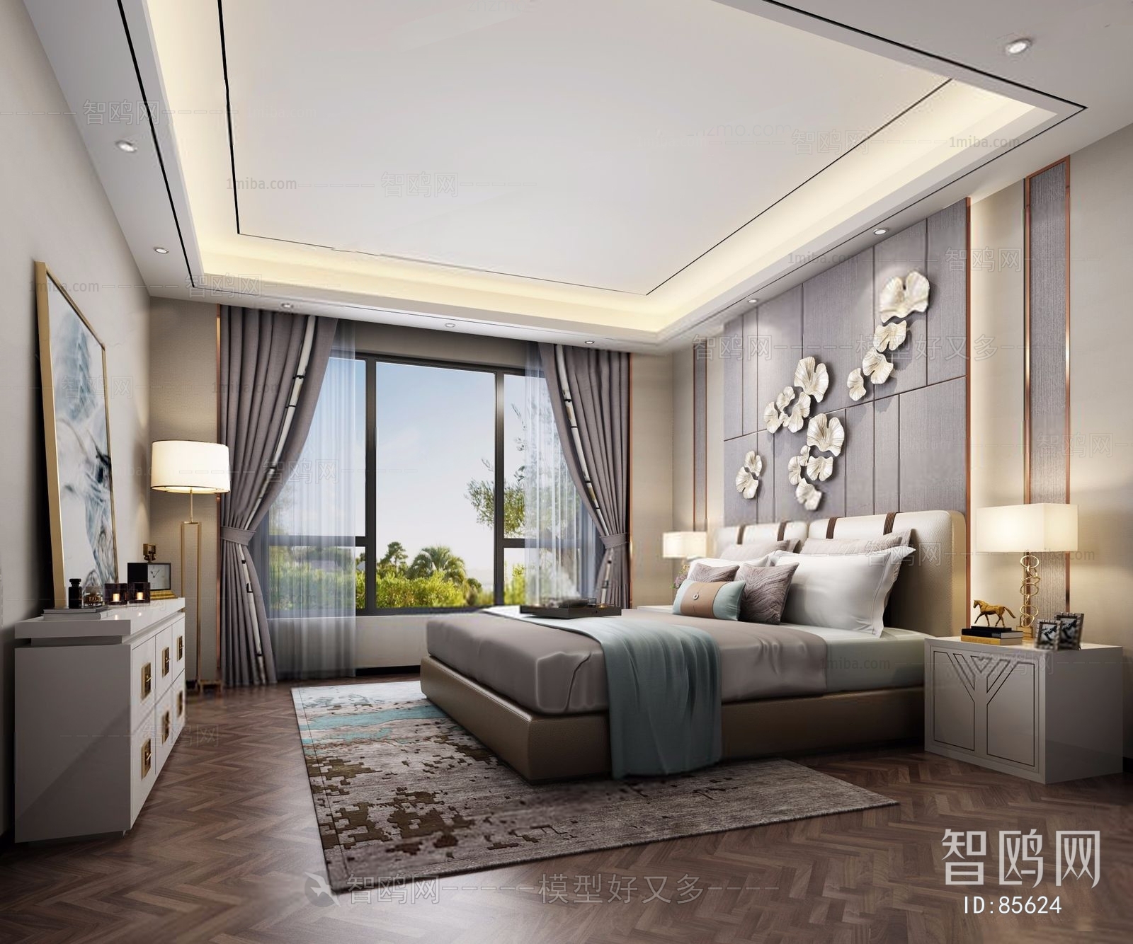 New Chinese Style Bedroom