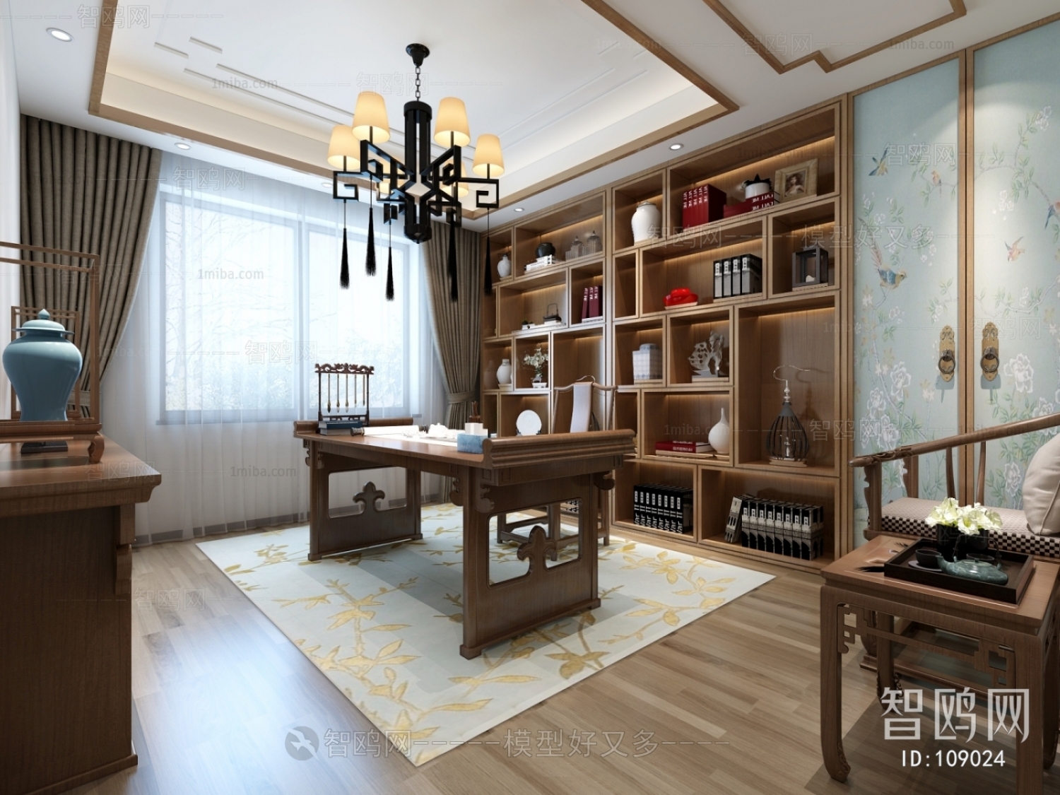 New Chinese Style Study Space