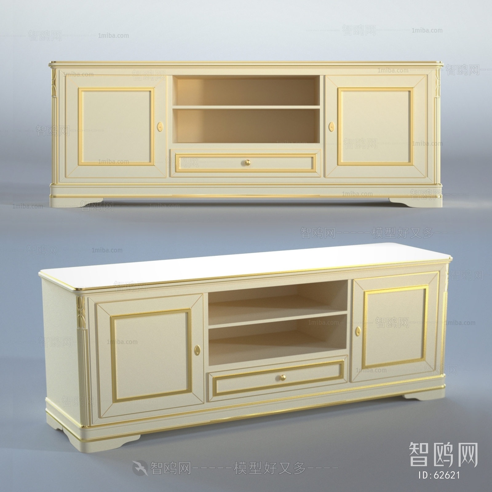 Simple European Style TV Cabinet