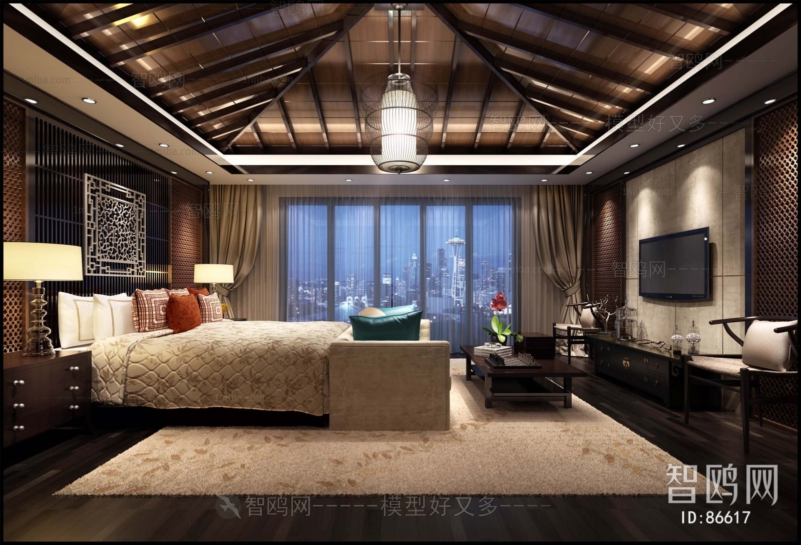 New Chinese Style Bedroom