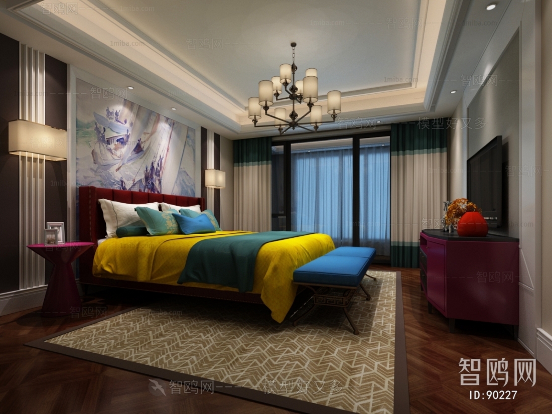 New Chinese Style Bedroom