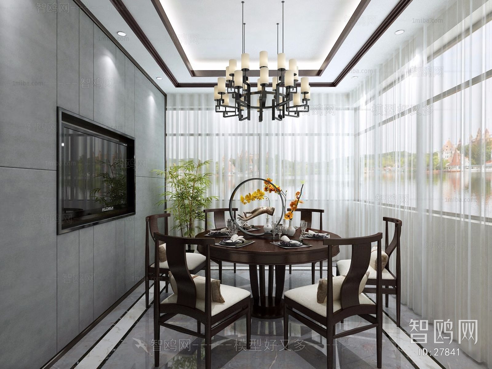 New Chinese Style Dining Room