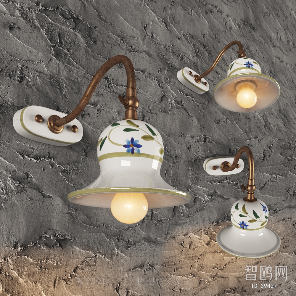 New Chinese Style Wall Lamp