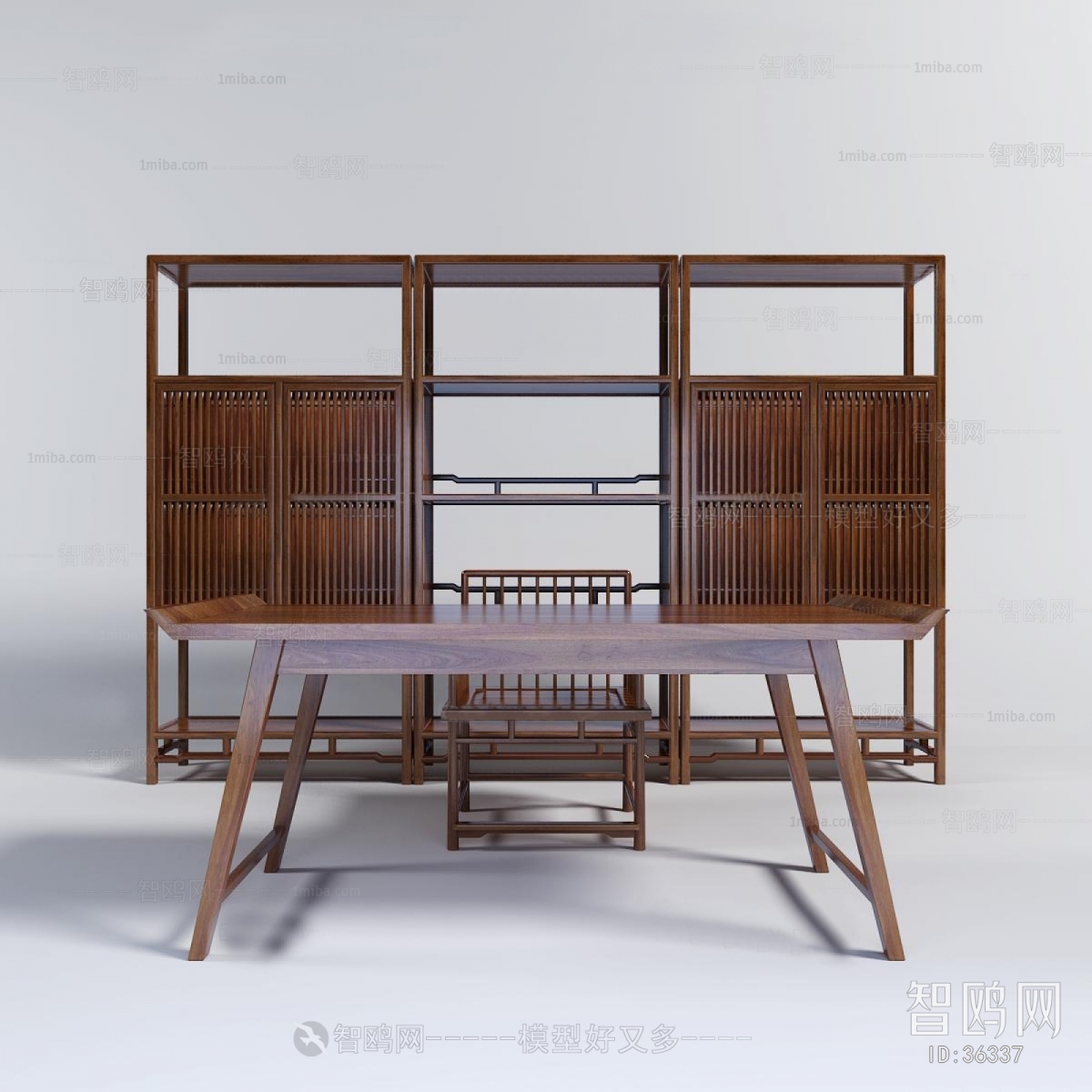 New Chinese Style Computer Desk And Chair