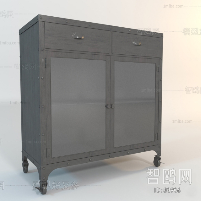 Industrial Style Side Cabinet