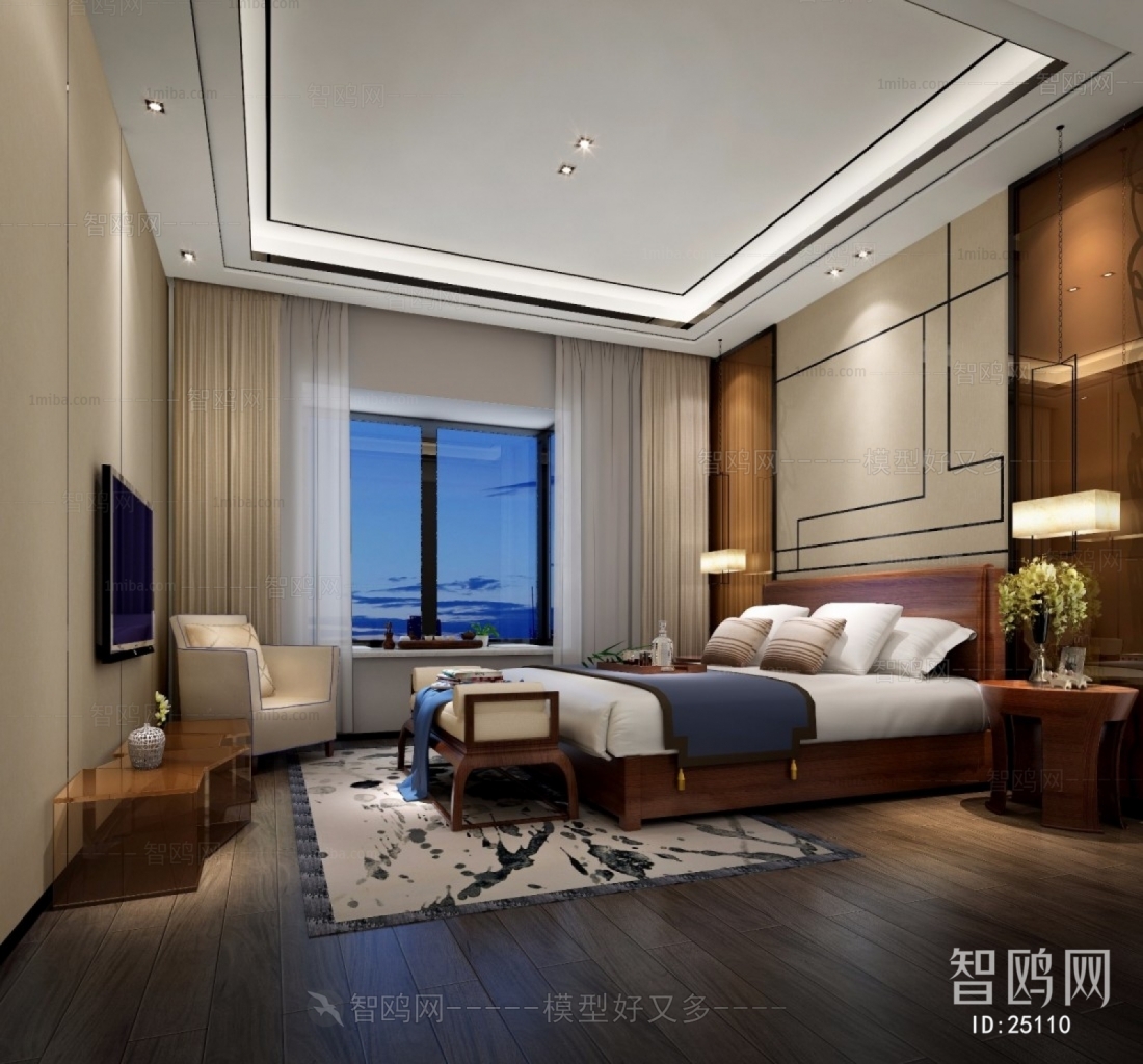 New Chinese Style Bedroom