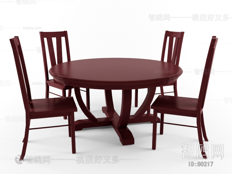 Simple European Style Dining Table And Chairs