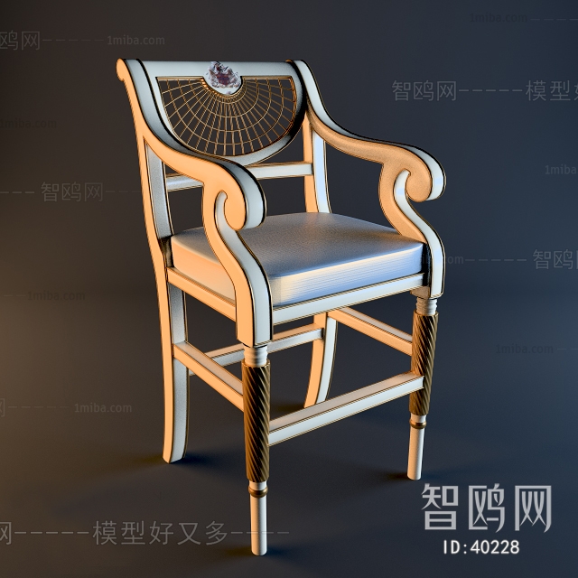 European Style New Classical Style Bar Chair