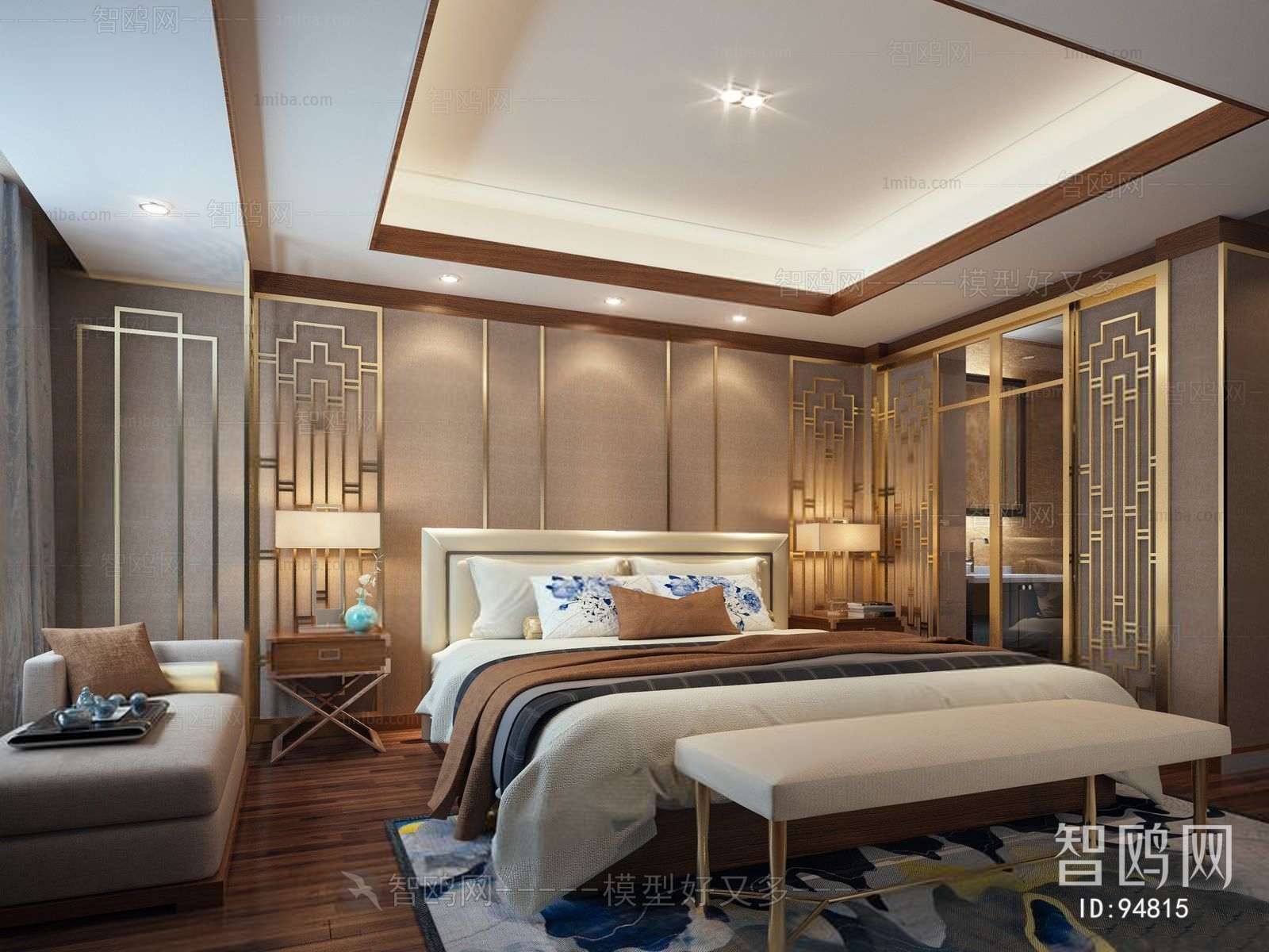 New Chinese Style Bedroom