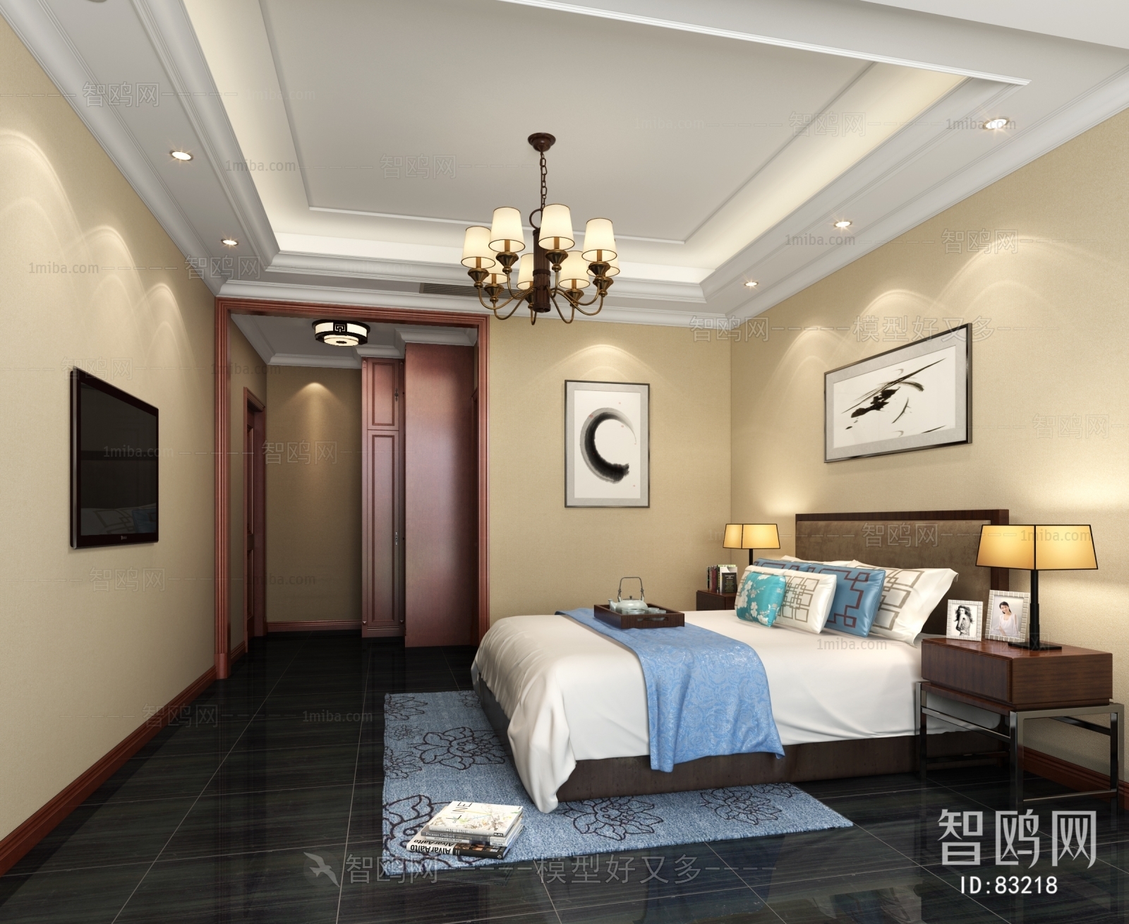 New Chinese Style Bedroom