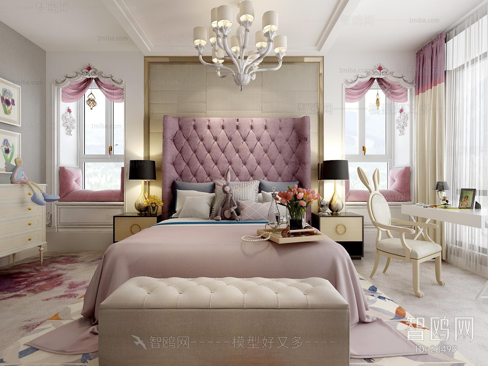 American Style Post Modern Style Bedroom