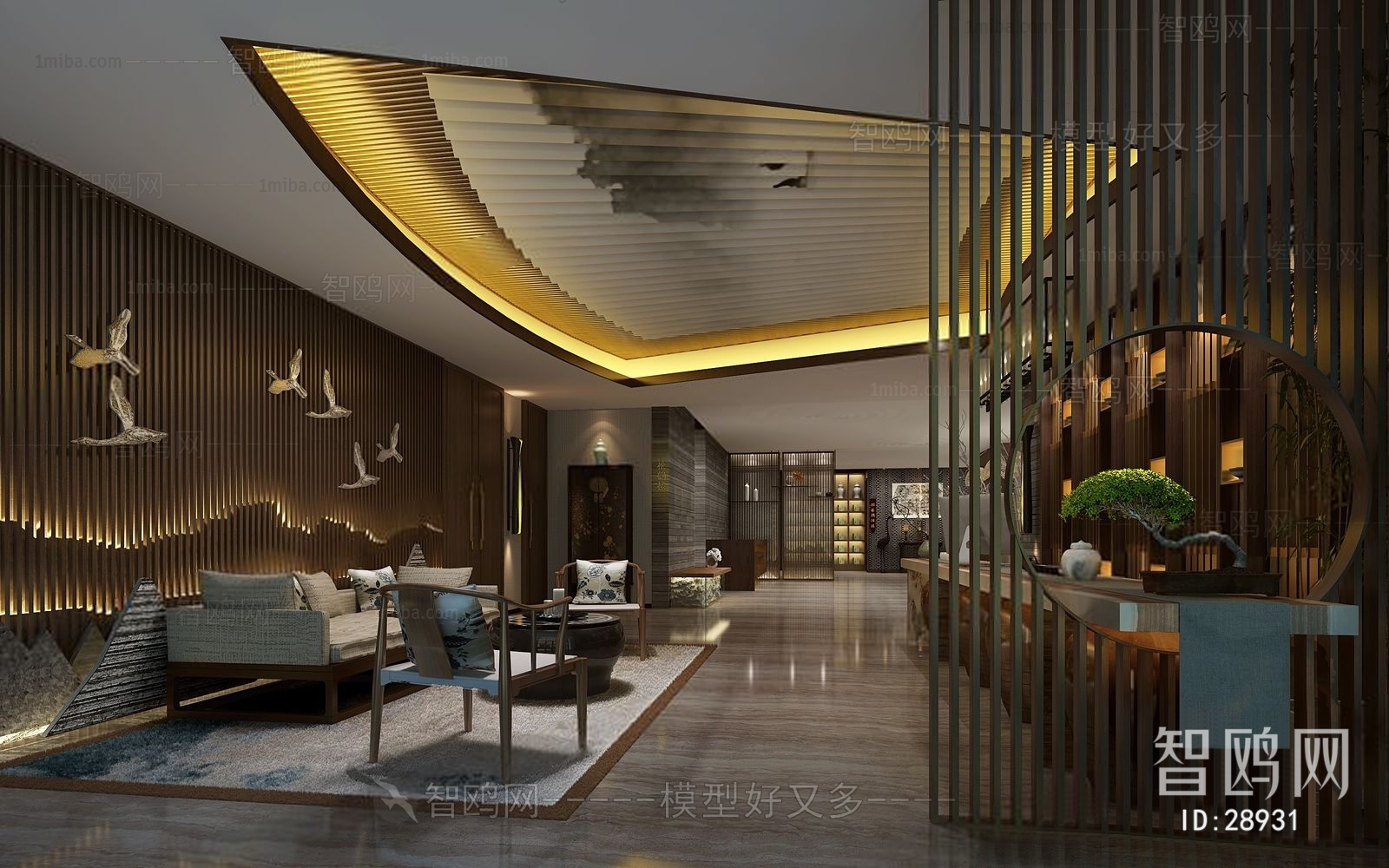 New Chinese Style Lobby Hall