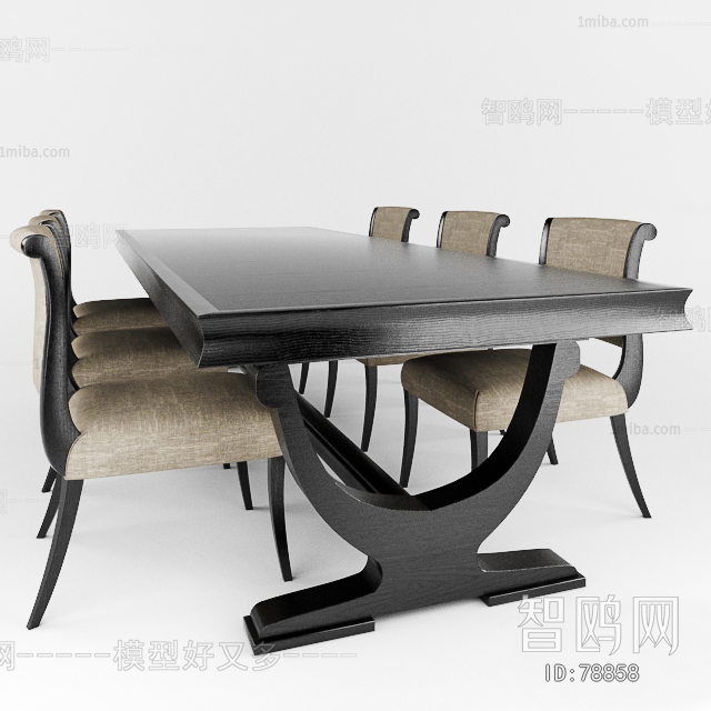 European Style Dining Table And Chairs