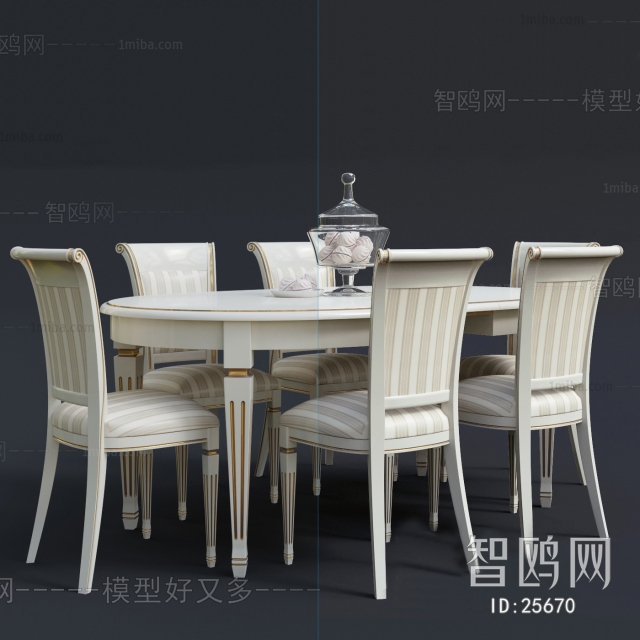 American Style European Style Dining Table And Chairs