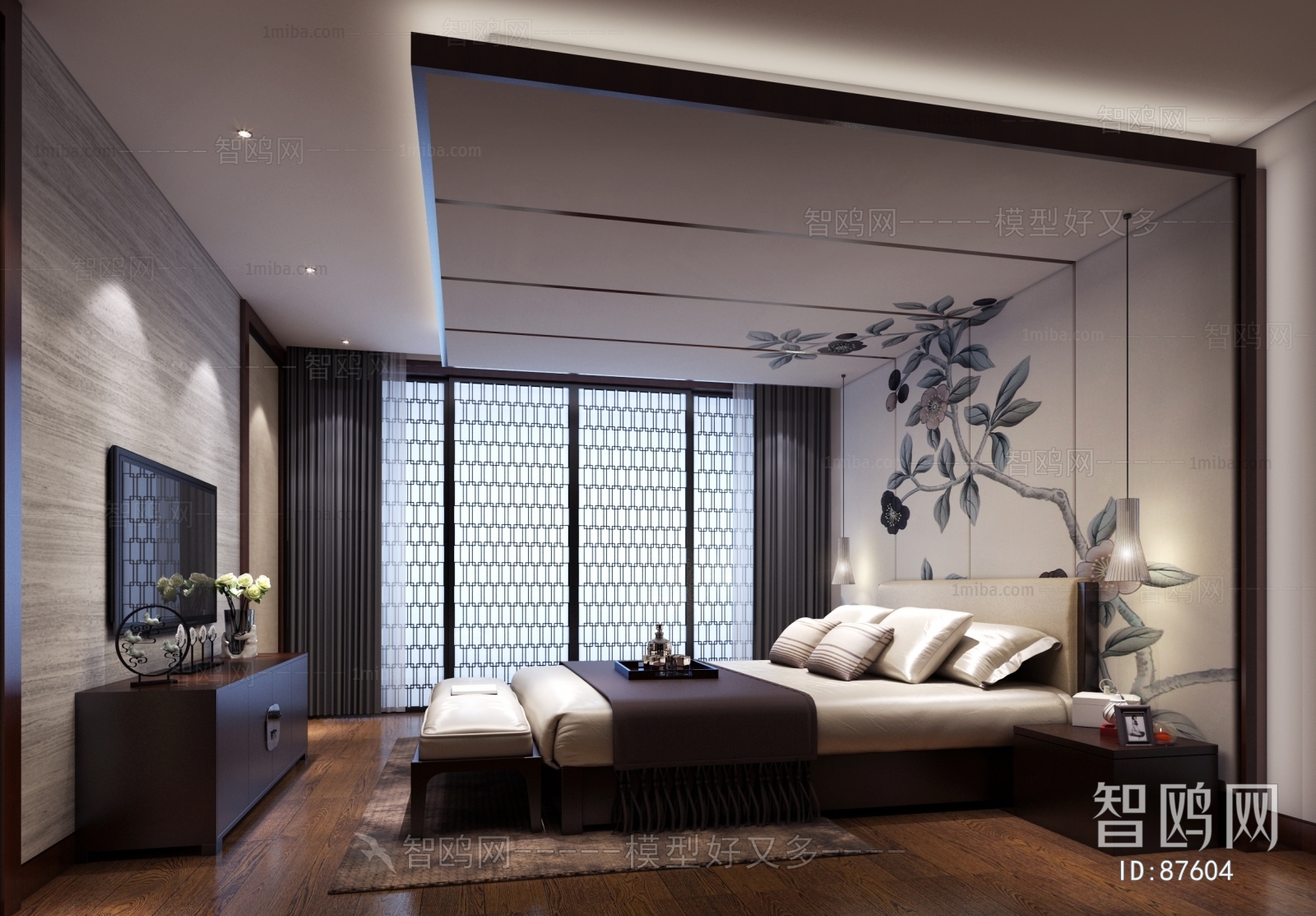 New Chinese Style Bedroom