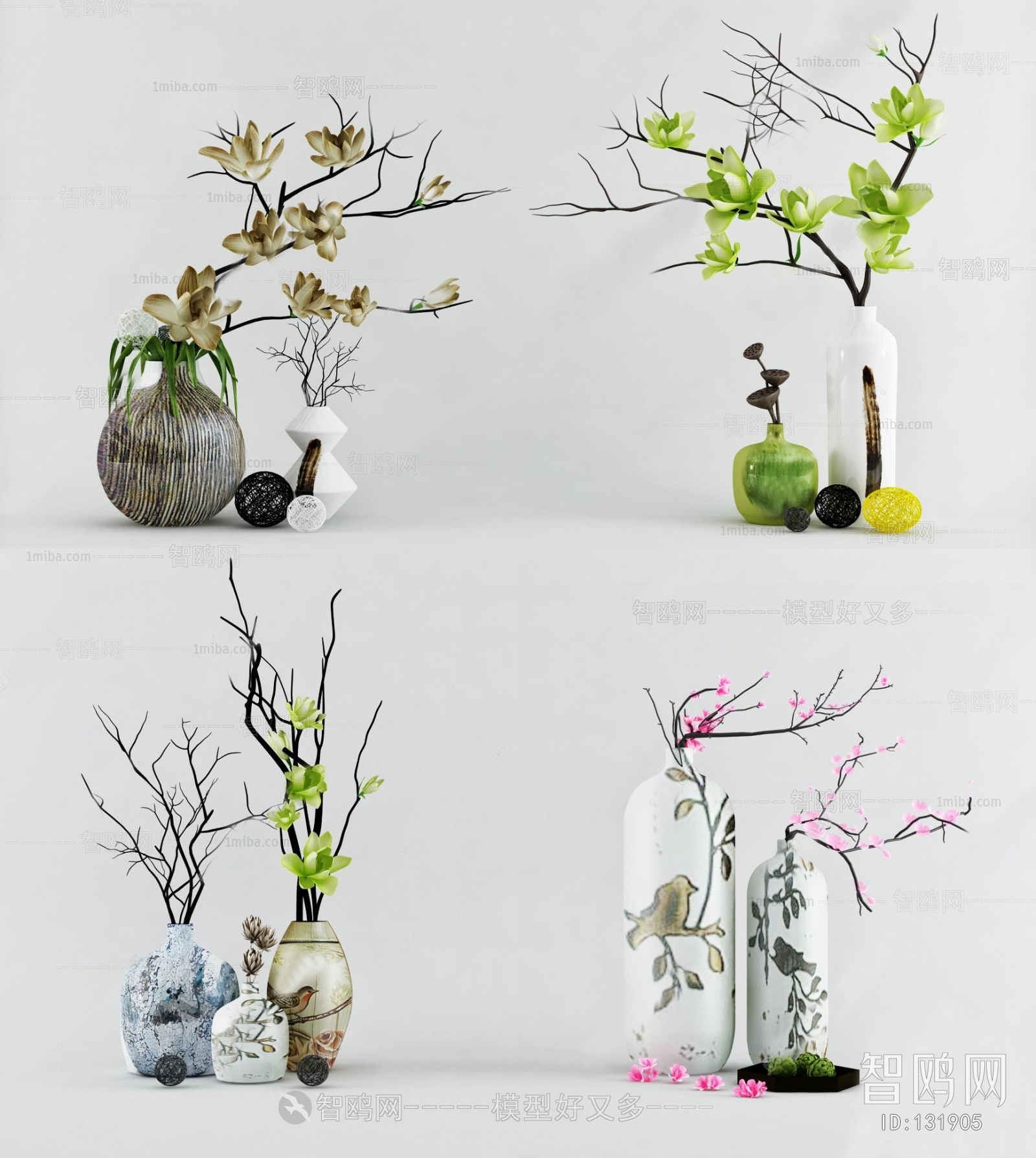 New Chinese Style Flower Arrangement