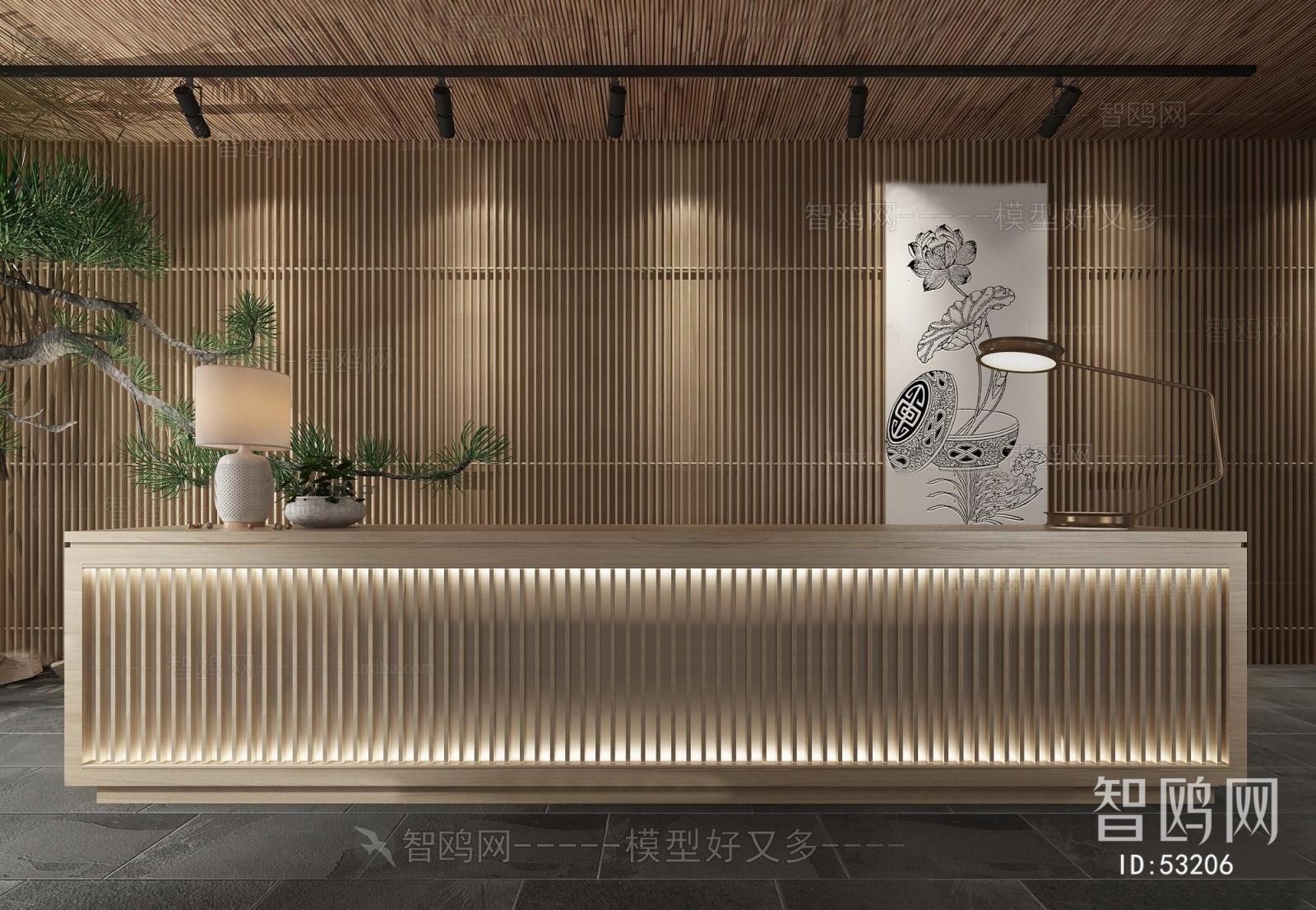 Japanese Style Reception Desk