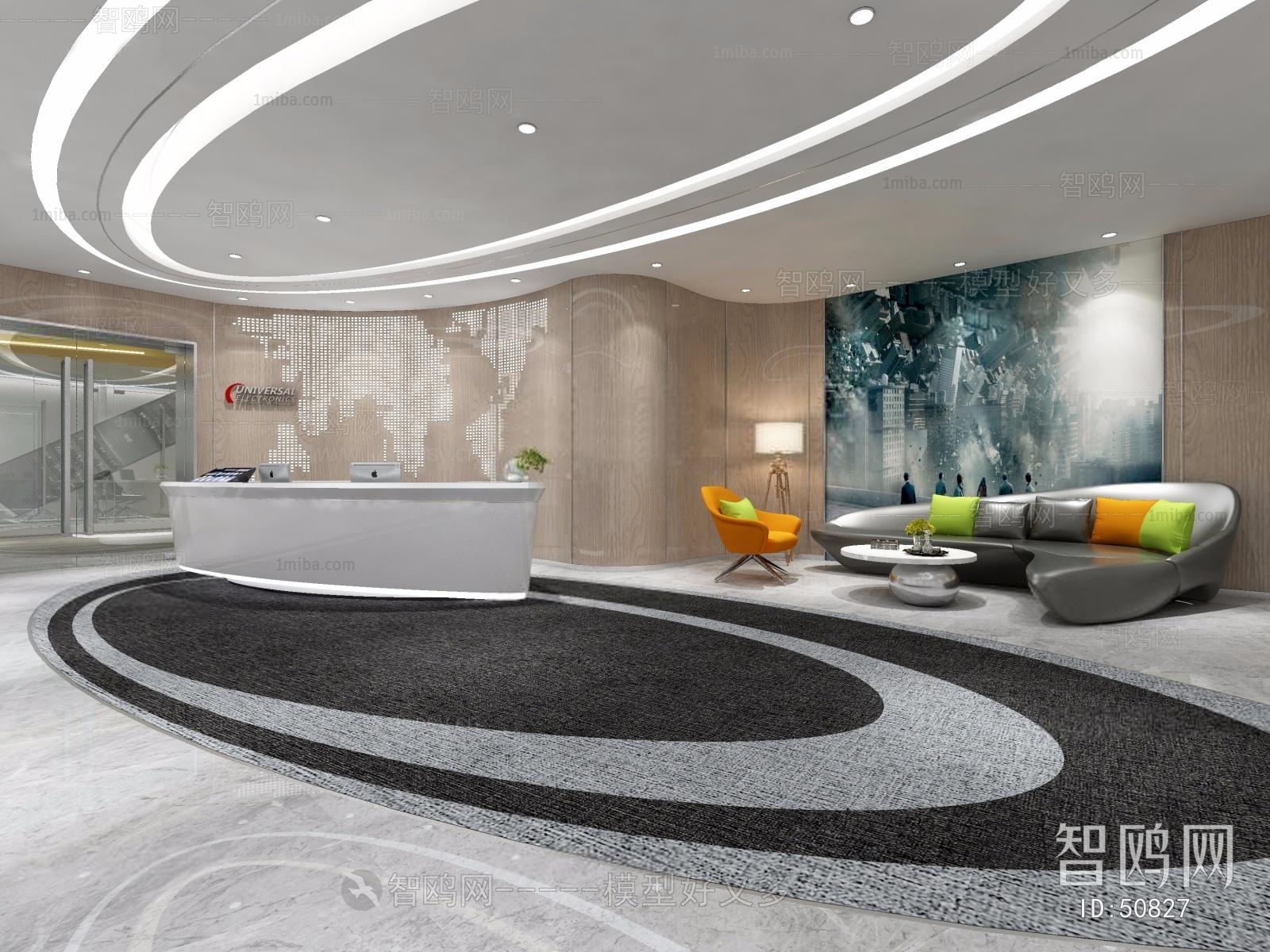 Modern Office Reception Desk